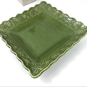 PARFAIT CANNES GREEN Square plate,by Sabatier